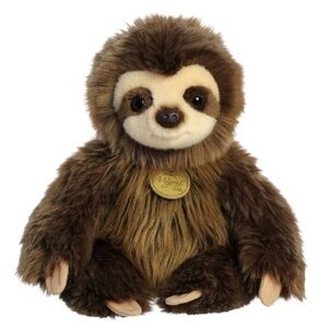 Miyoni Tots by Aurora Brown Baby Sloth Plush 8.5 Inch Excellent Condition